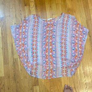 Ella Moss sheer floral top